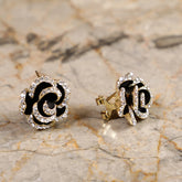 Black Rose Diamond Earrings